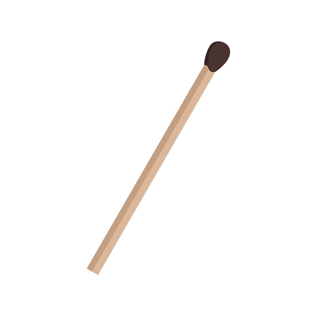 Icono de coincidencia de madera Ilustración plana del icono vectorial de coincidencia De madera para la web aislado en blanco