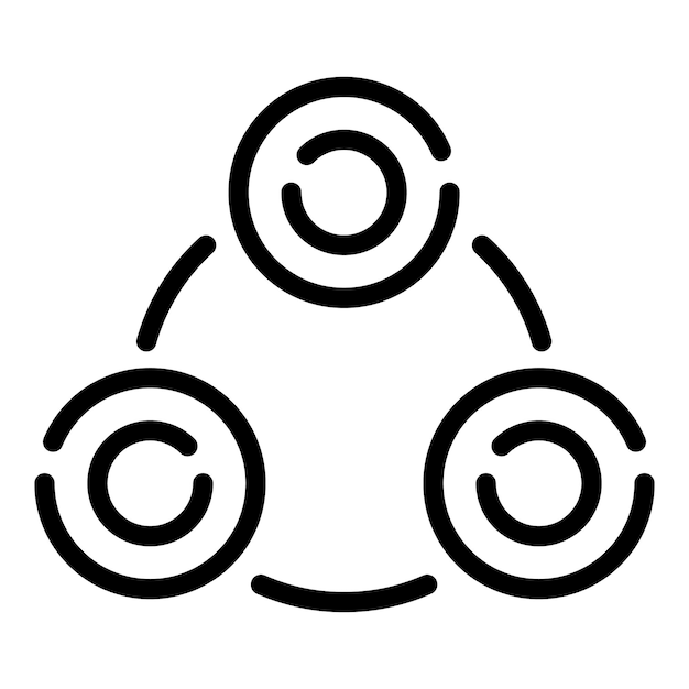 Icono de colaboración de personas Icono de vector de colaboración de personas de esquema para diseño web aislado sobre fondo blanco