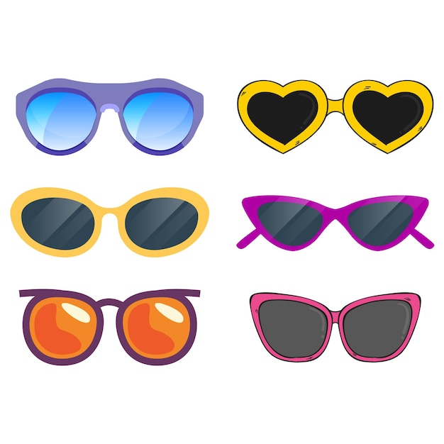 El ícono de la colección de gafas de sol de verano de moda estilo Y2K