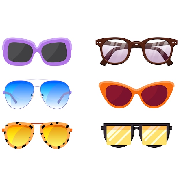 El ícono de la colección de gafas de sol de verano de moda estilo Y2K