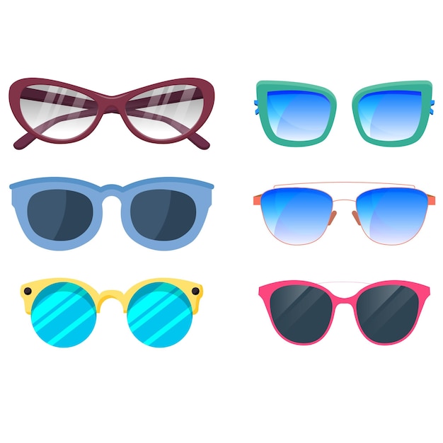 El ícono de la colección de gafas de sol de verano de moda estilo Y2K