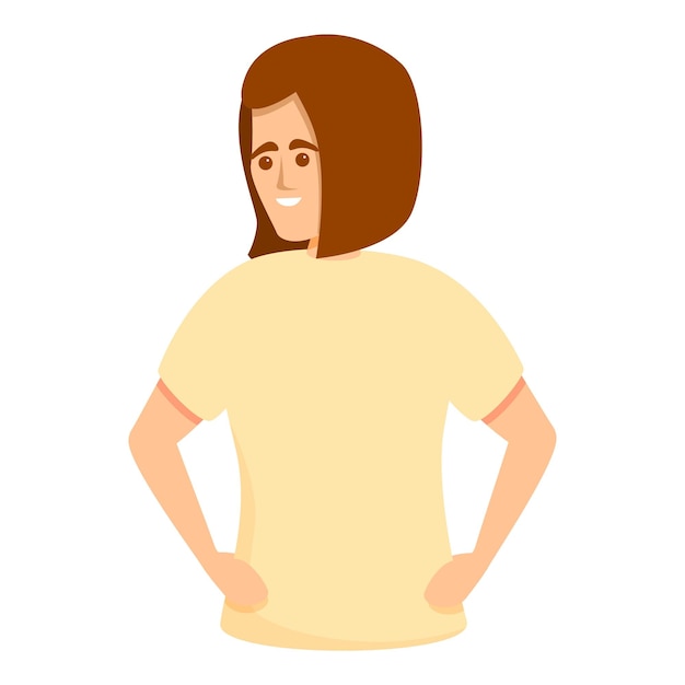 Icono de colega listo Caricatura de icono de vector de colega listo para diseño web aislado sobre fondo blanco