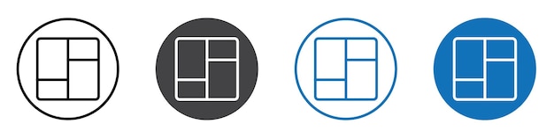 El icono de collage es plano y se puede editar.