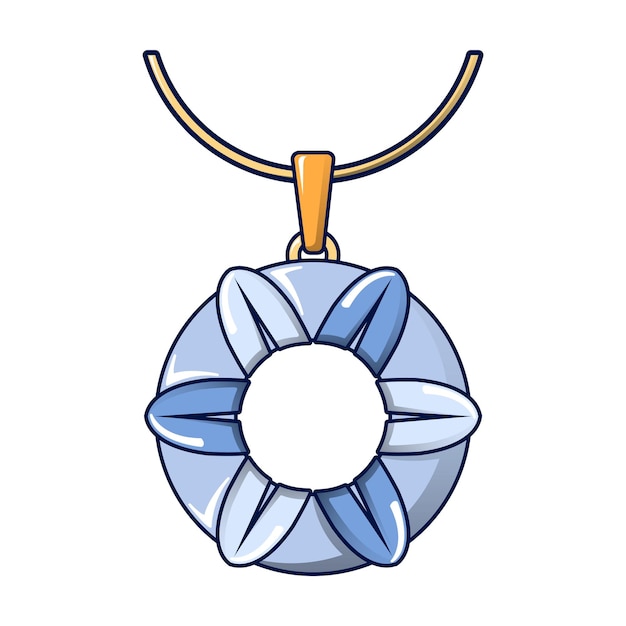 Icono de collar azul Caricatura de icono de vector de collar azul para diseño web aislado sobre fondo blanco