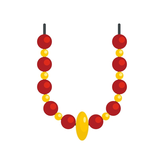 Icono de collar de fortuna mágica Ilustración plana del icono de vector de collar de fortuna mágica para diseño web