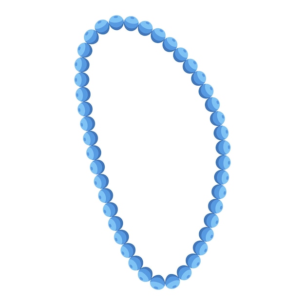 Icono de collar de perlas azules Isométrico de icono de vector de collar de perlas azules para diseño web aislado sobre fondo blanco