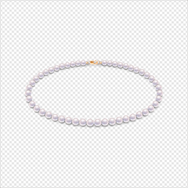 Icono de collar de perlas realista.