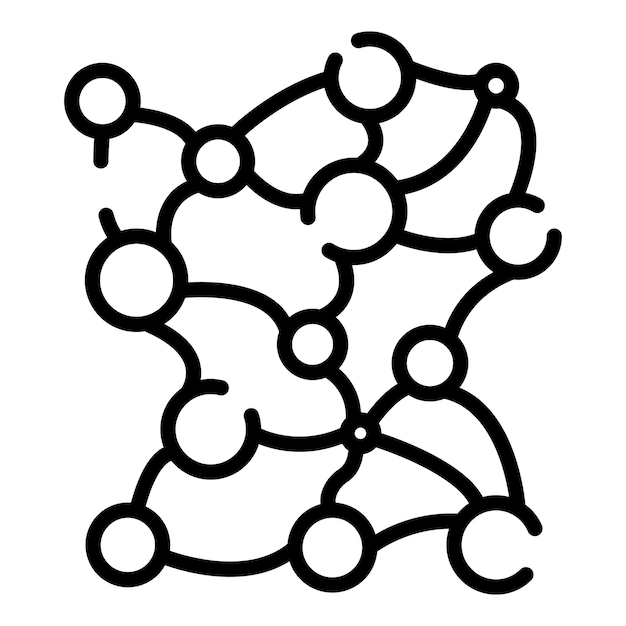Icono de colonia de estafilococos Icono de vector de colonia de estafilococos de contorno para diseño web aislado en fondo blanco