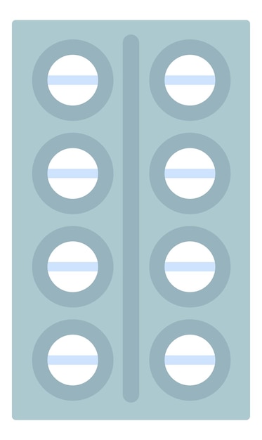Icono de color de ampolla de tableta Símbolo de prescripción médica