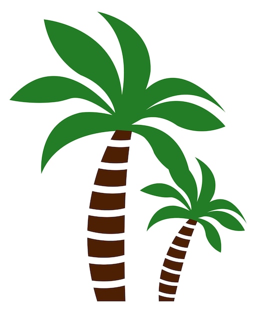 Icono de color de árbol de playa tropical símbolo de palma