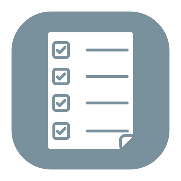 un icono de color azul y gris con un documento que dice "Compruebe sus notas"