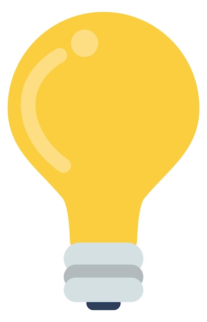 Icono de color de la bombilla Lámpara eléctrica Símbolo de idea aislado en fondo blanco