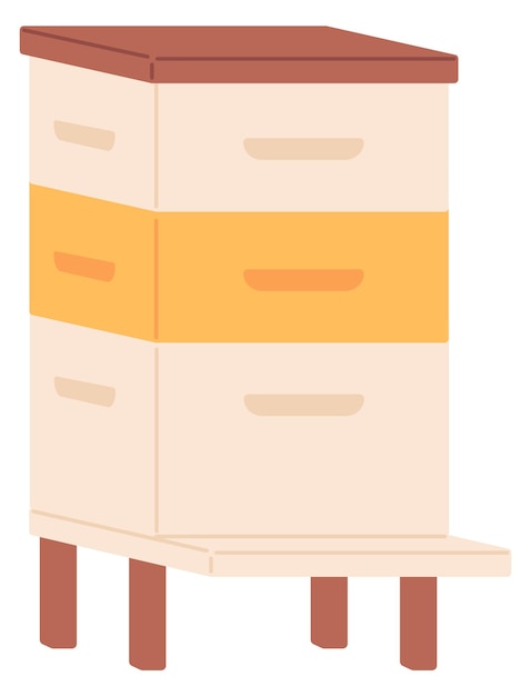 Icono de color de caja de colmena de madera Granja de abejorras