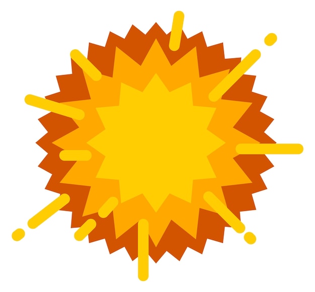 El icono de color de la explosión Efecto de explosión Explosión brillante