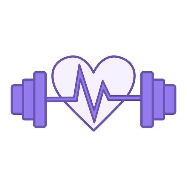 El icono de color del gimnasio