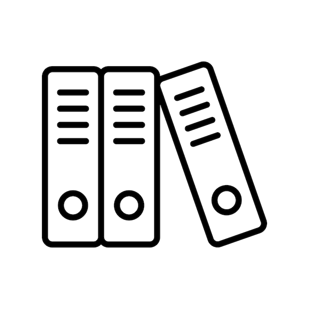 icono de color de glifo vectorial de símbolo de signo de carpeta