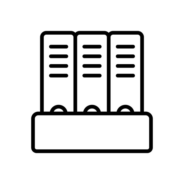 icono de color de glifo vectorial de símbolo de signo de carpeta