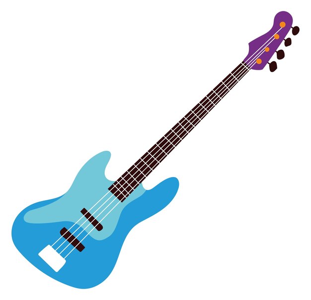 Icono de color de guitarra eléctrica Instrumento de banda de rock