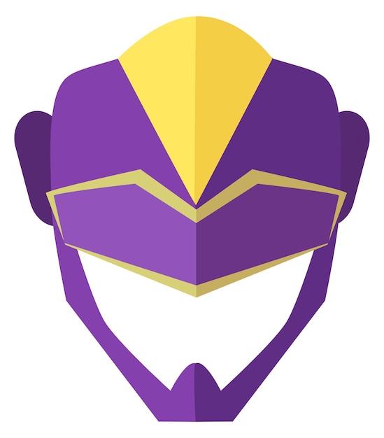El icono del color de la máscara del superhéroe El símbolo del casco de la superpotencia