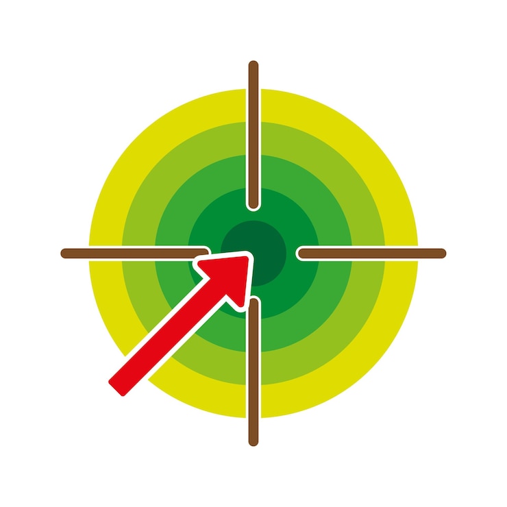 Vector icono de color objetivo ilustración vectorial ps 10 imagen de archivo