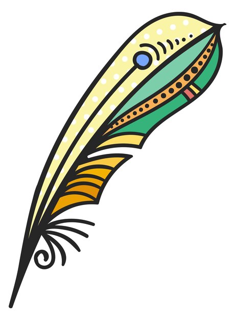 Icono de color de pluma de fantasía