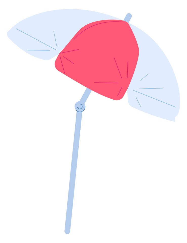 Vector el icono de color de la sombrilla de verano parasol rojo