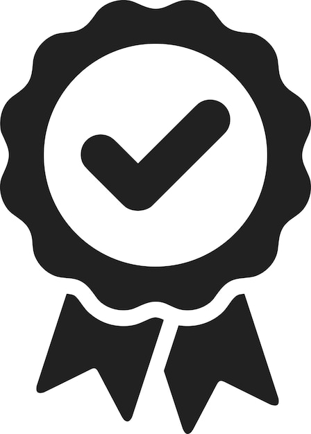 Icono de color del vector de comprobación de la aprobación signo aprobado símbolo certificado