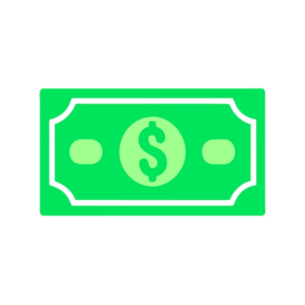 el icono de color verde del dólar
