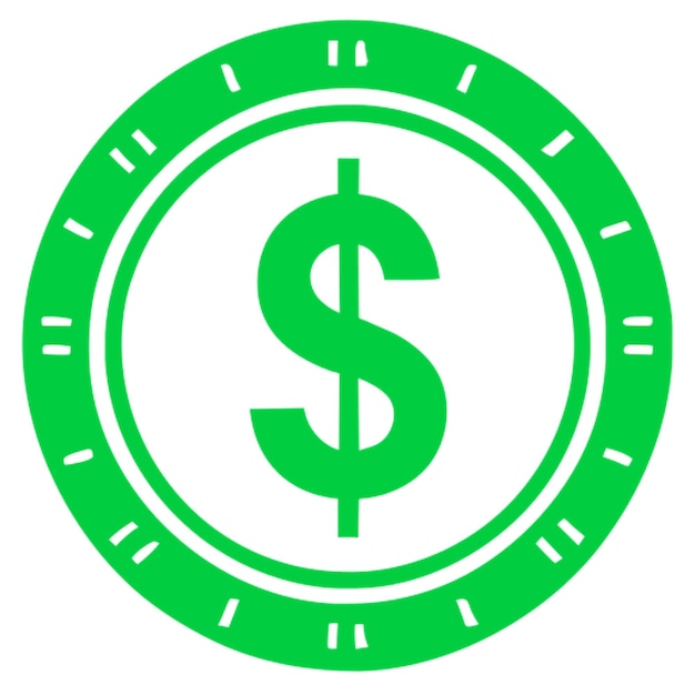 El icono de color verde de la moneda es el dólar.