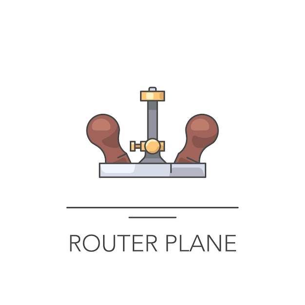 Icono colorido del esquema del plano del enrutador Ilustración vectorial