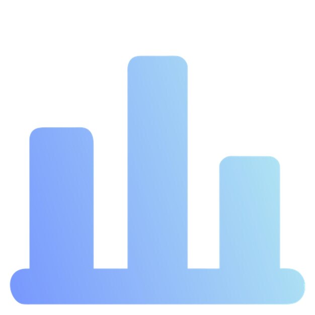 icono de la columna de datos de rastreo formas de color gradiente