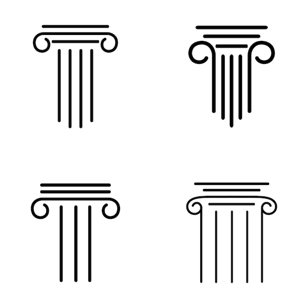 Icono de columna Diseño de ilustraciones vectoriales de plantilla