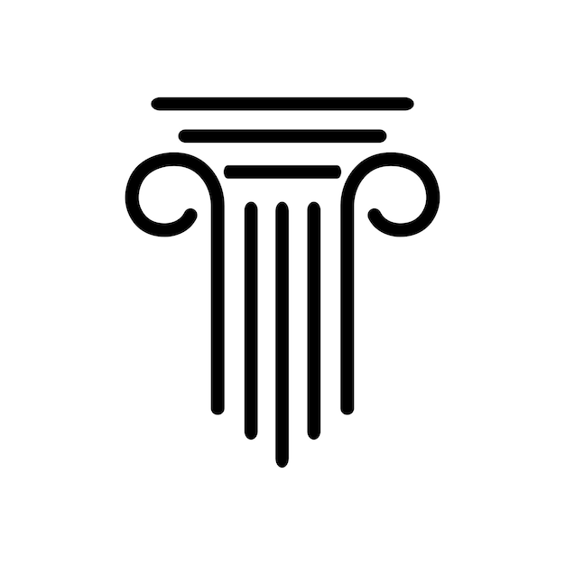 Icono de columna Diseño de ilustraciones vectoriales de plantilla
