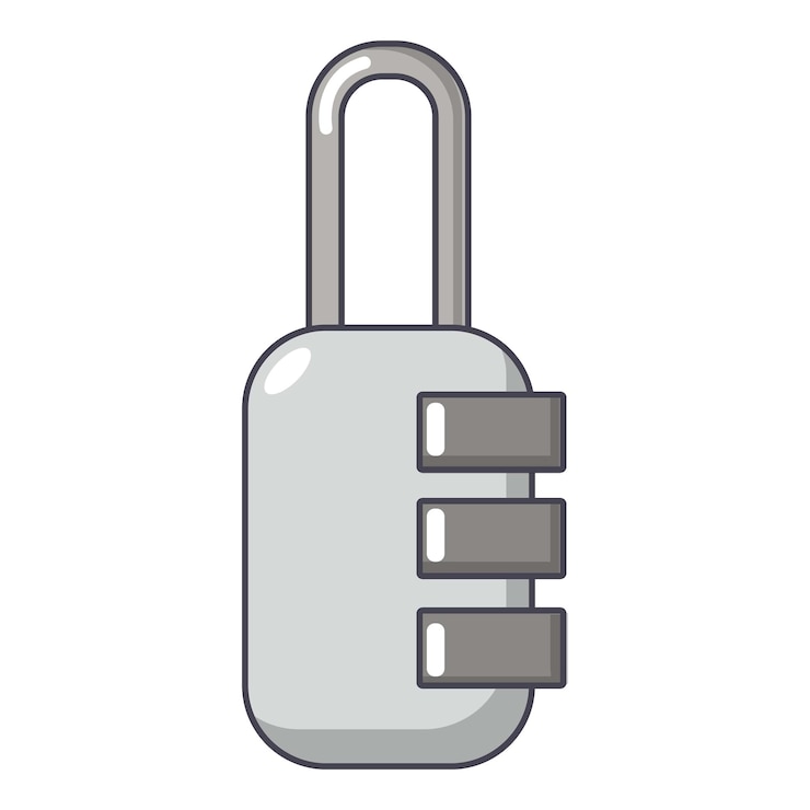Vector icono de combinación de bloqueo ilustración de dibujos animados de icono de vector de combinación de bloqueo para web
