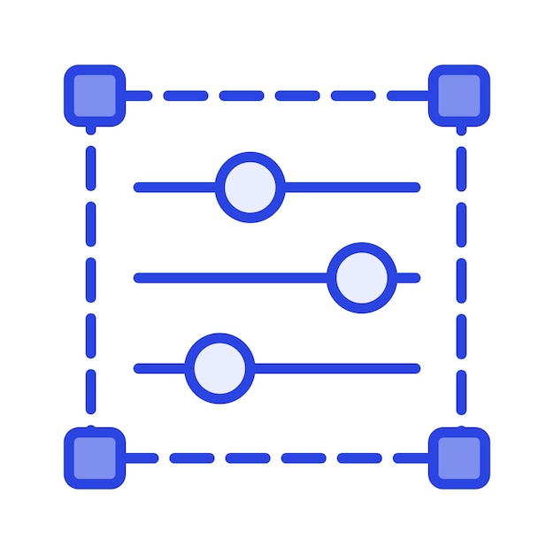 Icono de combinación de colores de diseño vectorial de ajuste de color