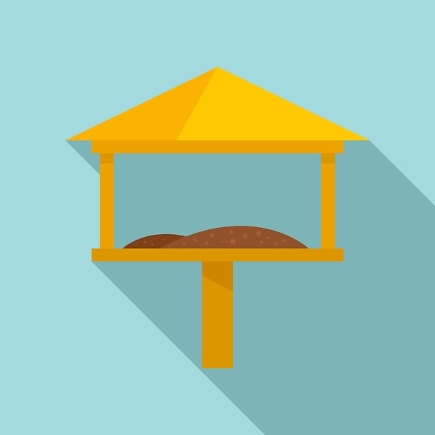 Icono de comederos para pájaros de cubierta Ilustración plana del icono de vector de comederos para pájaros de cubierta para diseño web