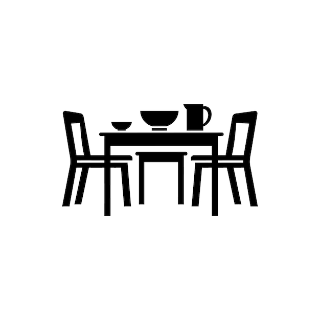 Icono del comedor Ilustración vectorial simple
