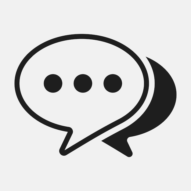 Icono de comentario Chat en diseño plano de moda Discurso Icono de burbuja símbolo ilustración vectorial