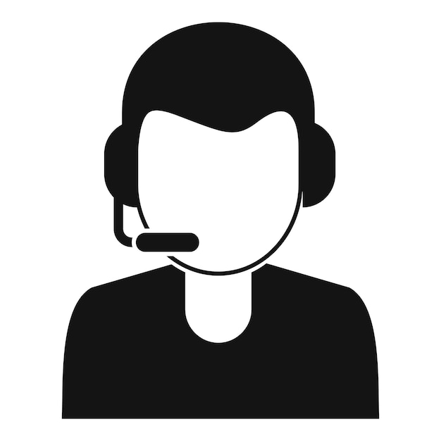Icono de comentarista de fútbol Ilustración simple del icono de vector de comentarista de fútbol para diseño web aislado sobre fondo blanco