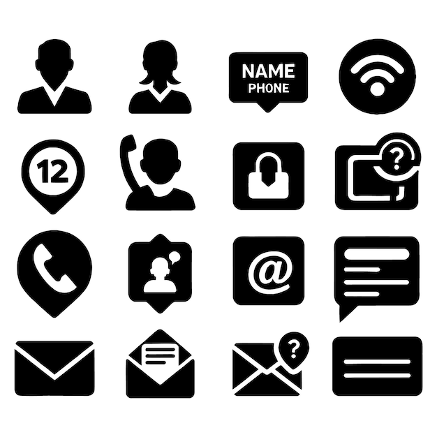 Icono comercial para la conexión de la empresa establecido en un estilo diferente