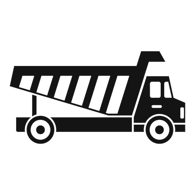 Icono comercial de volquete Ilustración simple del icono de vector comercial de volquete para diseño web aislado sobre fondo blanco