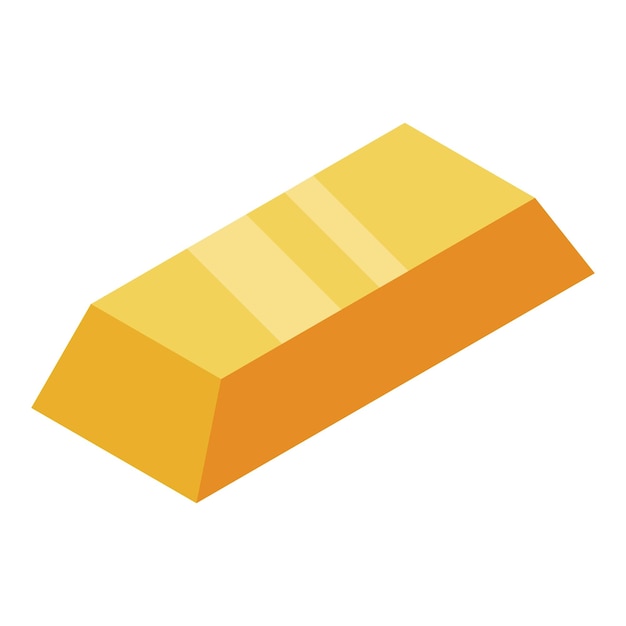Icono de comercio de barras de oro Isométrico del icono de vector de comercio de barras de oro para diseño web aislado sobre fondo blanco