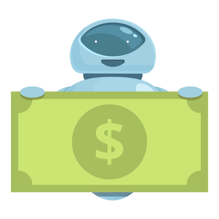 Vector icono de comercio de bot de efectivo vector de dibujos animados educación escolar estudio de personas
