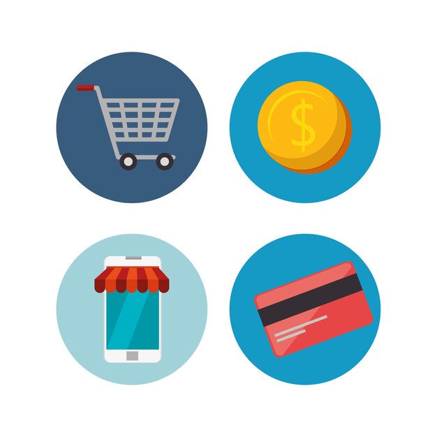 icono de comercio electrónico de negocios