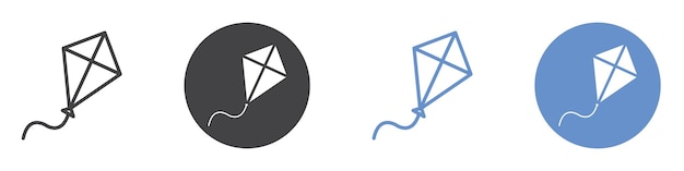 Icono de cometa Arte plano en blanco y negro aislado