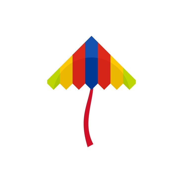 Vector icono de cometa de festival ilustración plana del icono vectorial de cometa del festival para la web aislado en blanco