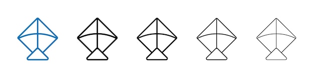 Icono de cometa Logotipo vectorial de esquema para la aplicación web