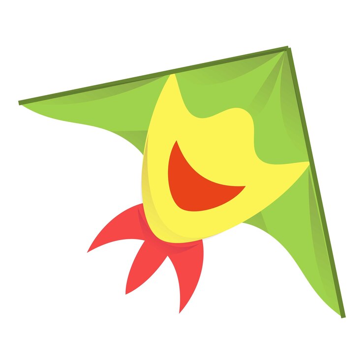 Vector icono de cometa sonriente caricatura de icono de vector de cometa sonriente para diseño web aislado sobre fondo blanco