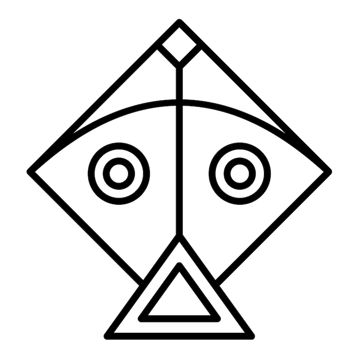 Vector icono de la cometa