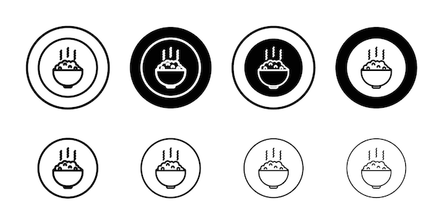 El icono de la comida caliente es una serie de paquetes delgados.